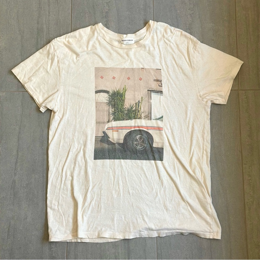 Urban Outfitters Cream Graphic Tee